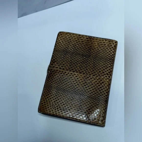 Vintage Gucci Snakeskin Agenda Cover Passport Holder Exotic Leather Organizer - Picture 6 of 6